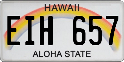 HI license plate EIH657