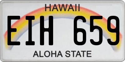 HI license plate EIH659