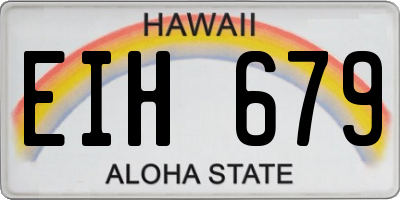 HI license plate EIH679