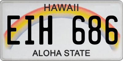 HI license plate EIH686