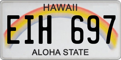 HI license plate EIH697