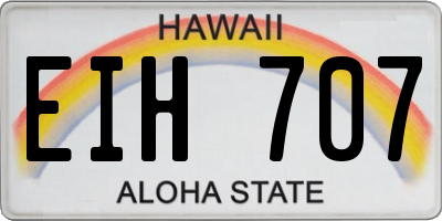 HI license plate EIH707