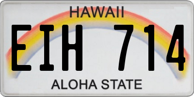 HI license plate EIH714