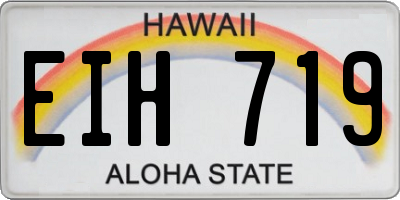 HI license plate EIH719