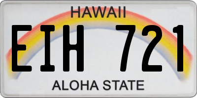 HI license plate EIH721