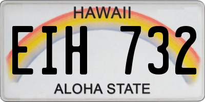 HI license plate EIH732