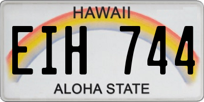 HI license plate EIH744