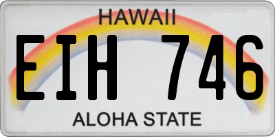 HI license plate EIH746