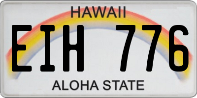 HI license plate EIH776