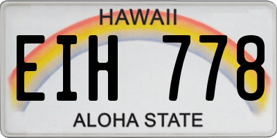 HI license plate EIH778