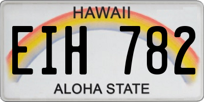 HI license plate EIH782