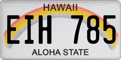 HI license plate EIH785