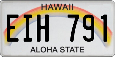HI license plate EIH791