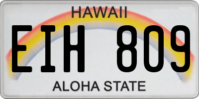 HI license plate EIH809