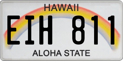HI license plate EIH811