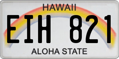 HI license plate EIH821