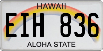 HI license plate EIH836