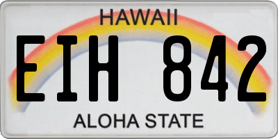 HI license plate EIH842