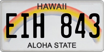 HI license plate EIH843