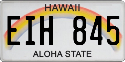 HI license plate EIH845