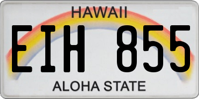 HI license plate EIH855