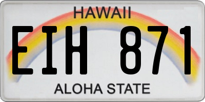 HI license plate EIH871