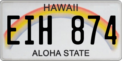 HI license plate EIH874