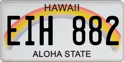 HI license plate EIH882
