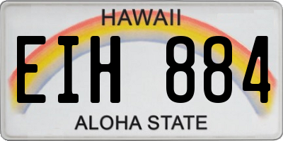 HI license plate EIH884
