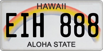HI license plate EIH888