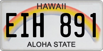 HI license plate EIH891