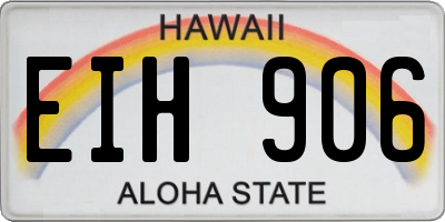 HI license plate EIH906