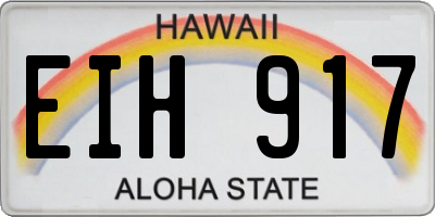 HI license plate EIH917
