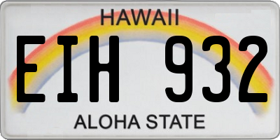 HI license plate EIH932