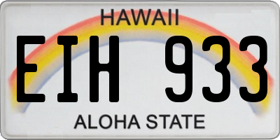 HI license plate EIH933