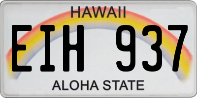 HI license plate EIH937