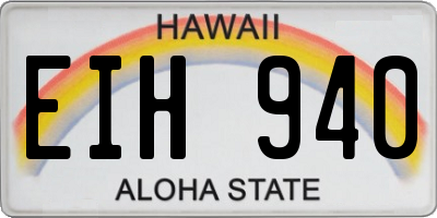 HI license plate EIH940