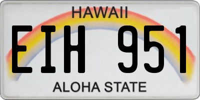 HI license plate EIH951