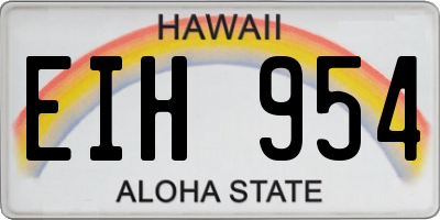 HI license plate EIH954