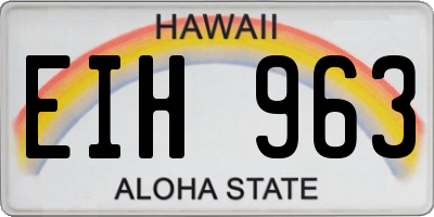 HI license plate EIH963