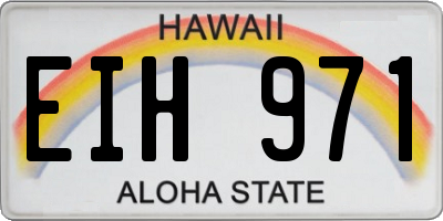 HI license plate EIH971