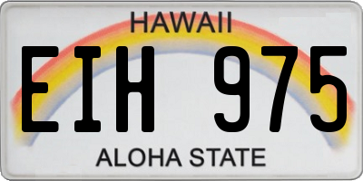HI license plate EIH975