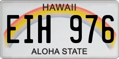 HI license plate EIH976