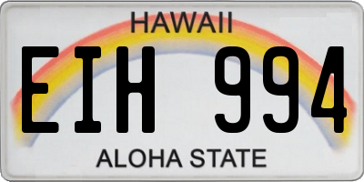 HI license plate EIH994
