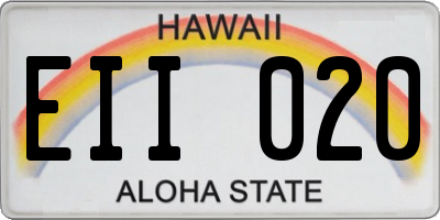 HI license plate EII020