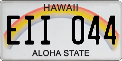 HI license plate EII044