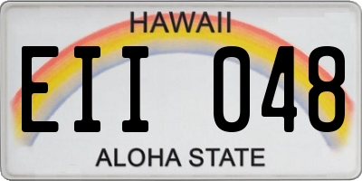 HI license plate EII048