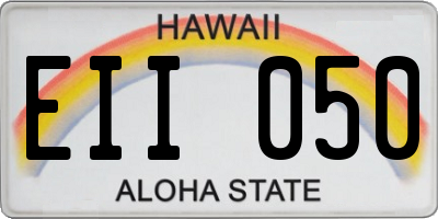 HI license plate EII050