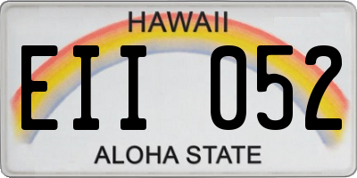 HI license plate EII052