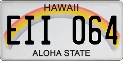 HI license plate EII064